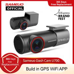 Car dvr Dash cam front and Rear 1944P DVR camera dash auto video Recorder dashcam night vision app 24H Parking Camera for carsHKD230701