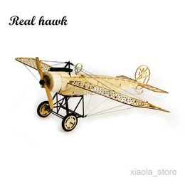 Aircraft Modle Laser Cut Balsa Wood Aeroplane Model Fokker-E Aircraft Wood Craft Construction Kit DIY 3D Wooden Puzzle Toy for Self-AssemblyHKD230701