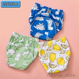 Cloth Diapers Baby Cute Print Diapers Reusable Kids Training Pants Washable Cloth Diapers Infant Nappy Waterproof Pant Panties Cover UnderwearHKD230701