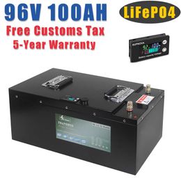 96V 100AH LiFePO4 Battery Built-in BMS Lithium Iron Phosphate Battery For 96V Electric bicycle motorcycle scooter tricycle