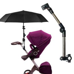 Adjustable Mount Stand Baby Stroller Accessories Baby Stroller Umbrella Holder Multiused Wheelchair Parasol Shelf Bike Connector L230625