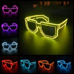 Other Event Party Supplies Led Sunglasses for Glow Party Glasses glow in the dark Flashing Mosaic UV400 Eyewear Unisex Gift Toy led luminous glasses 230630