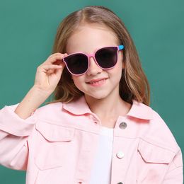 Sunglasses Kids Sunglasses Polarised Brand Sun Glasses For Boy Girl Children Carton Silicone Flexible Child Spectacles UV400 Eyewear 18065 230701