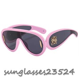 Luxury designer sunglasses fashion brand large frame sunglasses for Women Men Unisex Traveling Sunglass pilot sport lunette de soleil pink