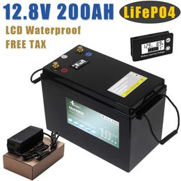 12V 12.8V 50Ah 80Ah 100Ah 150Ah 200Ah 300Ah LiFePO4 Battery For RV Campers Golf Cart Off-Road Off-grid with 14.6V 10A Charger