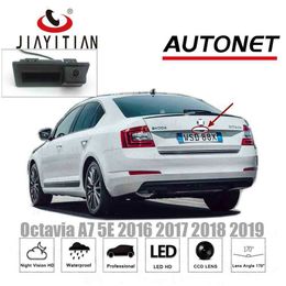 Car dvr JIAYITIAN HD Rear View For Skoda Octavia A7 5E 2015 2016 2017 2018 2019 2020 Superb MK3 Trunk Handle Camera backup cameraHKD230701