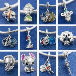 925 silver for pandora charms Jewellery beads Bracelet Love Heart Lion Fish Toys charm set