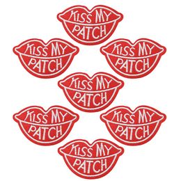 10 pcs Kiss my patches for clothing iron embroidered patch applique iron sew on patches sewing accessories for DIY clothes274P