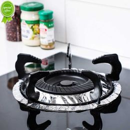 New 10Pcs Kitchen Oil Proof Stove Burner Disposable Aluminium Foil Cleaning Pad Covers Gas Oven Gas Stove Liners Kitchen Accessories