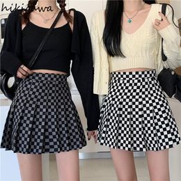 Dresses Faldas Mujer Moda 2023 Korean Chic Sweet Skirts High Waist Slim Aline Jupe Fashion Plaid Mini Pleated Skirt Women Y2k Clothes