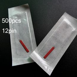 Tattoo Needles 500pcs Nano 0.18mm 12 Pins Permanent Makeup Eyebrow flex Tattoo Needles 12 Blade For Microblading lamina blade Agulhas Tebori 230630