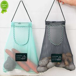 New Hanging Handle Net Tote Portable Reusable Grocery Bags Fruit Vegetable Bag Washable Mesh String Organiser Handbag