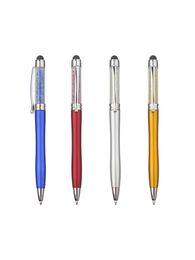 Pens Lot 50pcs Colour Crystal Stylus Ball Pen Touch Screen Ballpoint Pen Custom Pen Promotional Gift Pen Personalised Giveaway