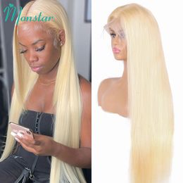 Synthetic Wigs 13x4 13x6 360 613 Honey Blonde Colour Lace Front Human Hair for Women Transparent Brazilian Straight Frontal 230630