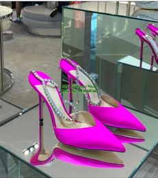 Boots 2022 New Fashion Women Shoes Rhinestone Pink Suede Pointed Toe Stiletto Pumps Beautiful High Heels Handmade to Order Size 3442