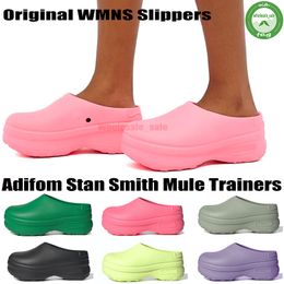 Hottsale Adiform Stan Mule Designer Slippers Sandals Core Black Lucid Lemon Lucid Pink Silver Green Men Women Slides Sneakers Mens Outdoor Trainers Sneakers Shoes