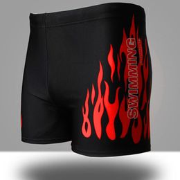 Men's Swimwear Flame Swimming Trunks Adult Antiembarrassment Comfortable Nylon Boxer Professional Seaside Spa 3XL 230630