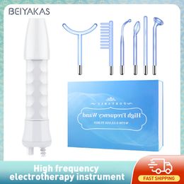 Face Massager High Frequency Electrotherapy Instrument Blue Light Six In One Sterilising Acne Removing And Rejuvenating Skin Beauty Instrumen 230701