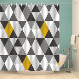 Boxes 3d Bathroom Curtains Colorful Geometry Shower Curtains Waterproof Fabric with 12 Hooks Home Decor Washable Bath Screen