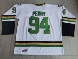 College Hockey Wears Physical photos London Knights 94 Corey Perry Men Youth Women Vintage High School Size S-5XL or any name and number jersey