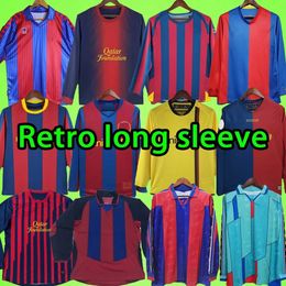 2005 2006 Barcelona Retro-Fußballtrikots Langarm-Fußballtrikot RIVALDO 1991 1992 1996 1997 2003 2004 2007 2008 2009 2010 RONALDINHO A.INIESTA Fußballtrikot-Oberteile