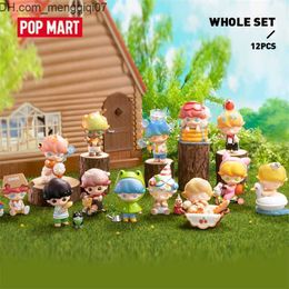Action Toy Figures POP MART DIMOO Pet Vacation Series Whole Set 12 PCS Blind Box Doll Binary Action Figure Birthday Gift Kid Toy 220115 Z230701