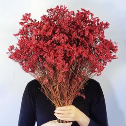 Dried Flowers Natural Preserved Crystal Grass Bouquet Red Green Pink Dry Flower Home Wedding Marriage Decoration Accessories