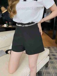 Women's Shorts Designer Spring/Summer New Crystal Chain High Waist A-Edition Show Legs on the Upper Body Thin Spicy Girls' Hot Pants A7OA