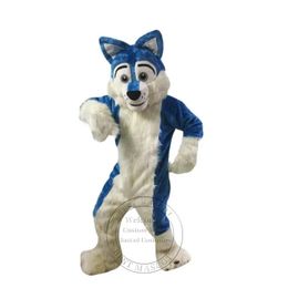 Hot Sales Blue Wolf Mascot Costumes Carnival performance apparel Anime Plush costume