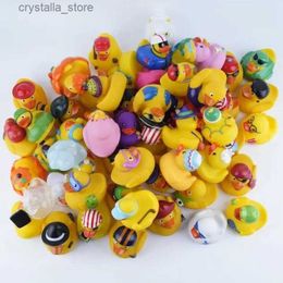 5-100pcs Rubber Duck Kids And Toddler Toy Duck Baby Bath Toys Summer Beach Shower Game Toy Birthday Gift For Children L230518