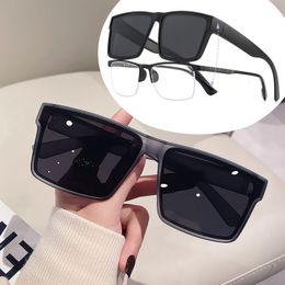 Sunglasses Polarised Sunglasses Men Women Rectangle Sunglasses Wear Over Myopia Prescription Glasses Vintage Driving Goggles Eyewear Gafas 230630