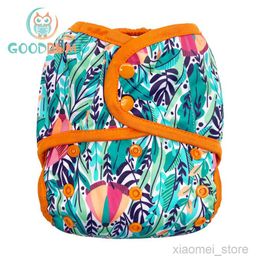 Cloth Diapers Goodbum Grass Butterfly PUL Print Cloth Diapers Cover Double Gusset Reusable Nappy Baby diaperHKD230701