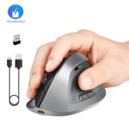 Mice Chyi Rechargable Wireless Vertical Mouse Ergonomic Mouse Usb Optical Gaming Big Hand Mice for Pc Laptop Desktop Computer Office