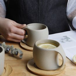 Mugs Retro Ceramic Mug Sto are Coffee Cup Milk Home Japanese Creative TeaCup Office Drinking breakfast cup 230701