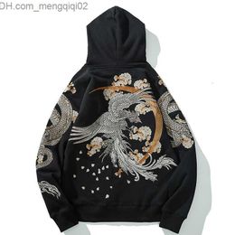 Men's Hoodies Sweatshirts Men's Hoodies Sweatshirts Aolamegs Wholesale Link Men's Hip Hop Hoodies Chinese Dragon Embroidery Z230701