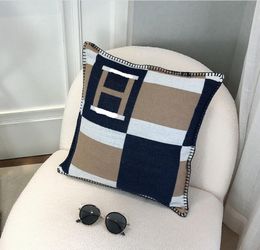 Top Luxury vintage fleece pillowcase letter european pillow cover covers wool throw luxury pillowcases 45x45cm 65x65cm