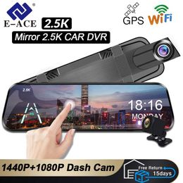 Car dvr Acceo 1440P DVR Touch Screen Video Recorder Dual Lens Mirror Camera Dash Cam Black Box Support GPS Wifi 24H Parking ViewHKD230701
