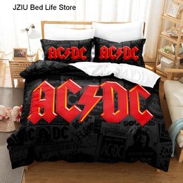 Dishes 3d Ac Dc Music Bedding Sets Duvet Cover Set with Pillowcase Twin Full Queen King Bedclothes Bed Linen