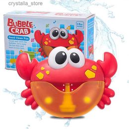 Bubble Crabs Frog Baby Bath Toy Toddler Bath Bubble Maker Pool Swimming Bathtub Soap Machine Bathroom Toys for Children Kids L230518