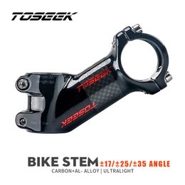 Bike Groupsets Toseek Stem MTB Carbon Aluminium Mtb Handlebar Stem Bike Power 31 8mm Bicycle Handlebar Table 10 17 25 35 Degree Stem Bike Part 230630