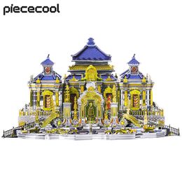 Blocks Piececool Model Building Kits The Old Summer Palace 3D Metal Puzzle Jigsaw Assembly Model Kits DIY Set for Adult RelaxtionHKD230701