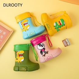 Boots Cartoon Cute Dinosaur Panda Children Rain Shoes for Boys Girls Waterproof EVA Rubber Non Slip Toddler Kids Rain Boots 230701