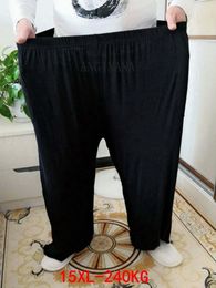 Men's Pants Large men's pants 15xl 240kg plus size 10xl 11xl 12xl summer high waist loose black blue stretch big sweatpants 56 58 60 62 230630