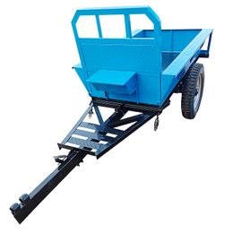 Walking tractor, micro tiller, supporting trailer carriage, towing box, agricultural cargo trailer