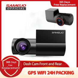 Car dvr SAMEUO U800 Cam WiFi GPS Dash Camera front and rear Mini Hidde full hd 1080P Super Night Vision DVR 360 Rotation for CarsHKD230701