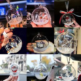 Shavers Multi Crystal Ball Car Fashion Pendant Interior Rhinestone Bling Rear View Mirror Ornament Hanging Dangle Charm Christmas Gift