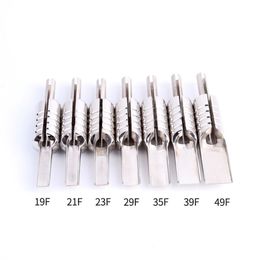 Tattoo Grips Stainless Steel Tattoo Equipment Tattoo Handle Tattoo Row Handle 19F 21F 23F 25F 29F 35F 39F 49F 230701