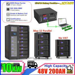 LiFePO4 Battery 48V 200Ah 100Ah 300Ah 15KWh Lithium Iron Phosphate Battery with RS485 CAN 16S 200A BMS for Home Energy Storage