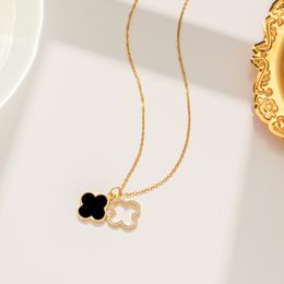 Fashion Flowers Four-leaf Clover Necklaces Two Sided Womens Luxury Designer Necklace Jewellery Wedding Chirstmas gift