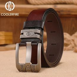 Belts Men Genuine Leather Belts Cowboy Wide High Quality Buckle Belts for Men Brand Luxury Leisure Vintage Jeans Strap HQ225 230630